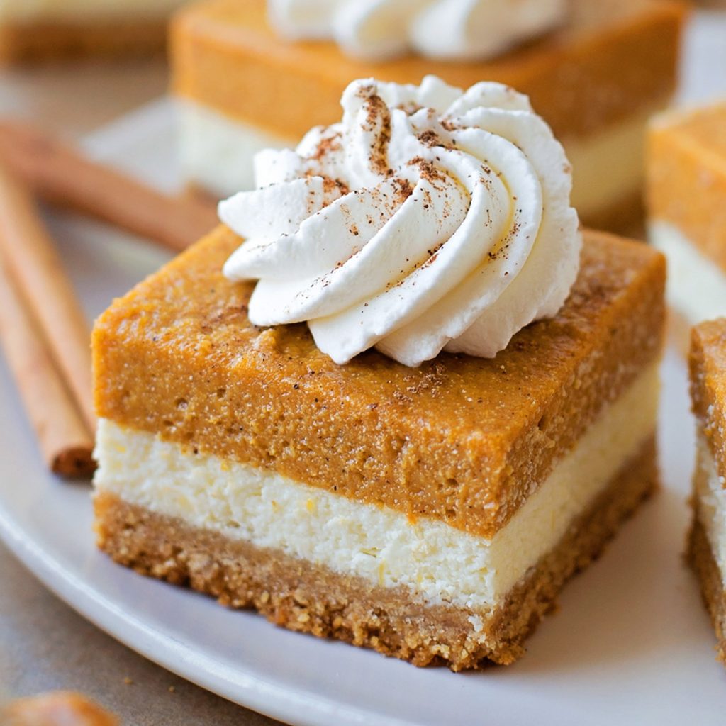 Pumpkin Cheesecake Bars