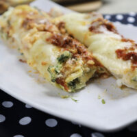 Cannelloni ricotta e spinaci pronti.